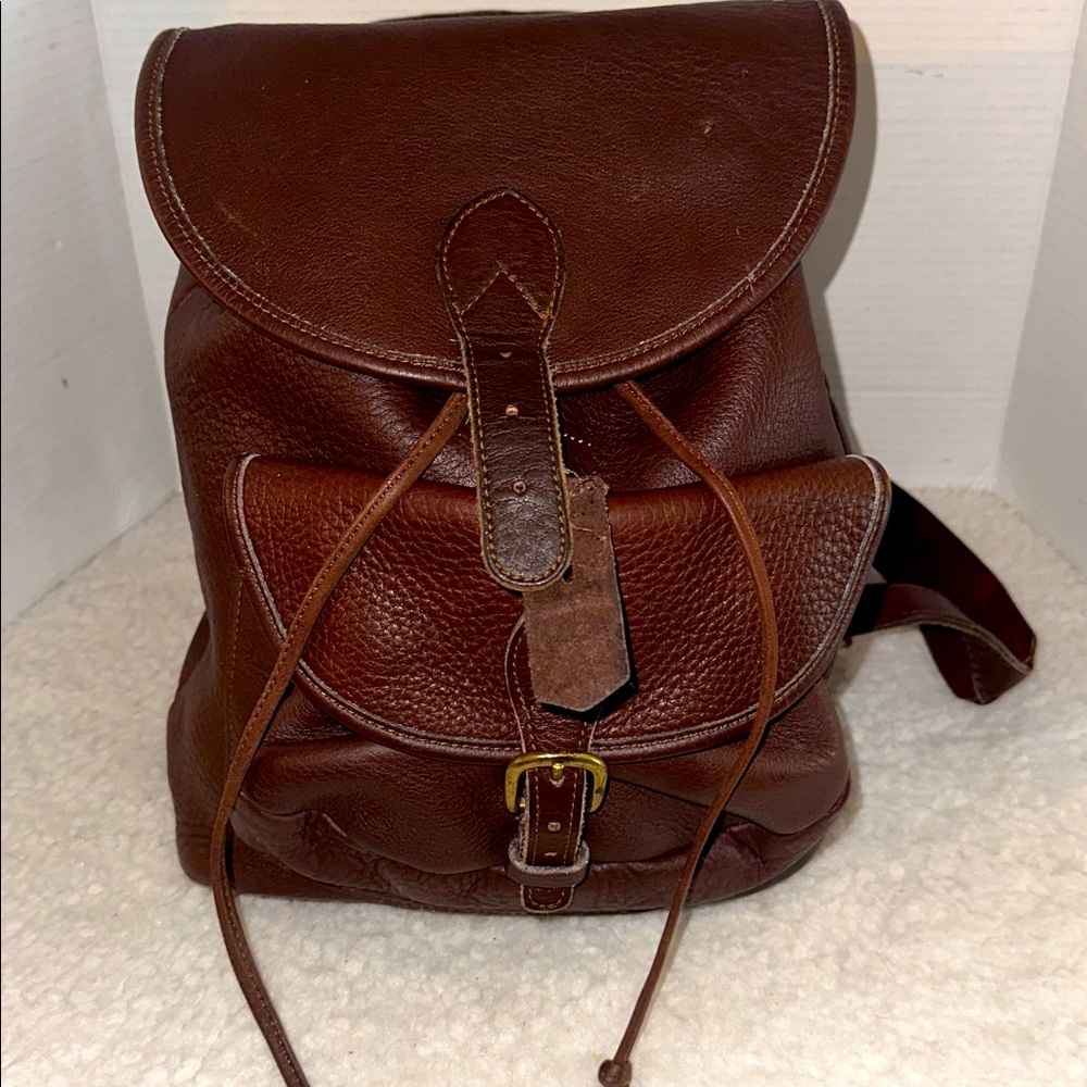Coach Vintage Unisex pebbled, leather Brown Backpack Rucksack